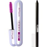 Odea Maybelline New York Falsies Surreal Maskara + Tattoo Liner Jel Göz Kalemi, 900 Deep Onyx (Siyah) - 001 Brown