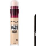 Odea Maybelline New York Instant Anti Age Eraser Kapatıcı - 00 Ivory & Maybelline Tattoo Mini Jel Göz Kalemi Hediyeli - --
