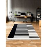 Odea Mec Home Karesse 134 Siyah Kilim – Yıkanabilir, Modern, Çift Taraflı Halı | 7 Farklı Boyut | Salon, Yatak Odası, Mutfak ve Antre Için Şık Dekoratif Halı-Kilim (120X170)