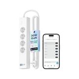 Odea Meross Akıllı Çoklu Priz 4 Güç 2 USB 2 Type-C Apple Homekit Destekli Beyaz MSP844SMA