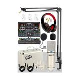 Odea Midex Cx1 Titanium Set Efektli Ses Kartı Mikrofon Kulaklık Stand Kayıt Canlı Yayın (Pc ve Telefon)