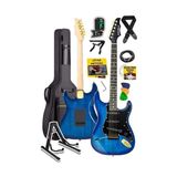 Odea Midex GLC-40BL Profesyonel Elektro Gitar Mavi (Stand Gigbag Askı Capo Tuner Pena Kablo Yedek Tel)