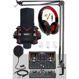 Odea Midex Gmx-1 Titanium Set Efektli Ses Kartı Mikrofon Kulaklık Stand Kayıt Canlı Yayın (Pc ve Telefon)