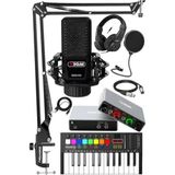 Odea Midex Midi Paket-2 Stüdyo Ekipmanları Seti Ses Kartı Midi Klavye Mikrofon Kulaklık