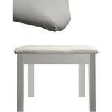 Odea Midex TBX-144WH Üst Kalite Piyano Taburesi Gizli Bölmeli Beyaz Renk (32X54X48) - Acı Kahverengi