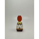 Odea Mini Boş Cam Seyahat Parfüm Şişesi, Kolay Doldurulabilir, Altın Desenli Kırmızı, Çubuklu/aplikatorlu 3ml - 0-Siyah