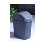 Odea Mini Pratik Kapaklı Banyo ve Mutfak Tezgah Üstü Çöp Kovası Ev Ofis Çöp Kutusu 2,5 Lt Antrasit 18 x 23