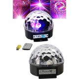 Odea Mobee Sese Duyarlı USB ve Sd Kart Girişli LED Küre Disko Topu Rgb Işıklı Lazer Hoparlör Yüksek Ses - Adaçayı Yeşili
