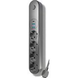 Odea Mobee Termal Akım Korumalı USB ve Type-C 2.1A Şarj Çıkışlı 10A 2500W 4'lü Uzatma Grup Priz Siyah 2 M 3402 - Ahşap - Bej - Siyah