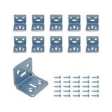 Odea Mr.bracket 10 Ad. L Demir Gönye Köşebent 30X25X25MM - Mobilya Dolap Raf Masa Köşe Bağlantı Birleştirme Sabitleme Aparatı - 41 Delft Blue