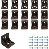 Odea Mr.bracket 15 Ad. Kahverengi Plastik L Gönye Köşebent 25X25X30MM - Mobilya Dolap Raf Çekmece Sehpa Sandalye Birleştirme Sabitleme Montaj Bağlantı Aparatı