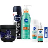 Odea Nıvea Men Damat Seti, Deodorant, Vücut Kremi, Renksiz Dudak Kremi, Karşıtı Jel, Serum, Güneş Kremi