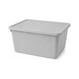 Odea Orret Home 20 Litre Kapaklı Plastik Depolama Kutusu Organizer Kutu Çok Amaçlı Düzenleyici Saklama Kutusu Ev Içi Dolap Içi Oyuncak Kıyafet Banyo Mutfak Organizer Kutusu (Açık Gri) - 001-Renkli