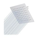 Odea Orret Home 25X25 cm 304 Paslanmaz Çelik Tepe Duşu – Geniş Kare Duş Başlığı, Sabit Tepe Duş Başlığı, Handshower Uyumlu, Modern ve Dayanıklı Duş Sistemi Parçası (Kare)