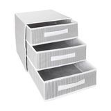 Odea Orret Home Dolap Içi Kumaş Kaplamalı Mini Çekmece Organizer, Çekmeceli Dolap Içi Düzenleyici, Iç Çamaşırı Çorap Tekstil Organizer Kutusu (3 Çekmeceli)