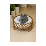 Odea Ortopedik, Yumuşak. Konforlu ve El Işçiliği Kedi Yatağı – Tüm Irklar Için Uygun (Kahverengi) - 100 x 100 x 10 cm