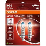Odea Osram Ampul H1 Nl 55W 12V P14.5S5X2BOXTRQR2B Night Breaker Laser - Osr 64150NL-2HB - Amber