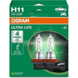 Odea Osram Ampul H11 Ult 55W 12V PGJ19-25X2TRQR2B Ultralife - Osr 64211ULT-2HB - Amber