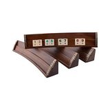 Odea Oval El Yapımı Masif Ahşap Okey Takımı Sade