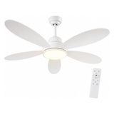 Odea Panther Eco Fan Light 3in1 Tavan Tipi Kumandalı Vantilatör | Sinek Kovma Özellikli LED Aydınlatmalı Tavan Fanı, 3 Kademe Hız Ayarlı, Modern Iç Mekan Vantilatörü (Beyaz) - Ahşap - Bej