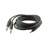 Odea Parcbeny 17526 3.5 mm Stereo Erkek / 2x6.3 mm Mono Gitar Erkek 3 Metre Kablo Seslendirme Kablosu 2*gitar-3.5mm Stereo Jak