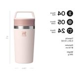 Odea Paslanmaz Çelik Sızdırmaz Termos Bardak, Pembe Kuvars, 0.35 Litre - Acı Yeşil