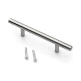 Odea Paslanmaz Metal Kulp, Inox Dolap Çekmece Mobilya Kulbu, Tv Ünitesi Yatak Odası Vestiyer Mutfak Için (224 Mm) - 00-Siyah - Beyaz