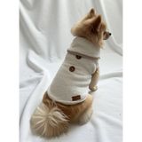 Odea Patipatron Kışlık Peluş Köpek Yelek, Sıcak Tutan Düğmeli Yumuşak Polar Küçük Irk Köpek Kıyafeti, Bej (Beyaz, Large) - -- - ---