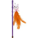 Odea Peluş Figürlü ve Turuncu Tüylü Kedi Oyun Oltası