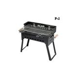 Odea Pervazlı Emaye Mangal P2 Büyük Boy Kömürlü Barbekü Çift Izgara Katlanır Ayaklı 27X44CM