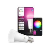 Odea Philips Hue LED A67 Lamba, Beyaz ve Renkli Ambiyans, E27 Duy, 11,8 W, Tam Spektrumlu Işık 1000 K-20000 K, 1600 Lümen, Kısılabilir, Alexa, Google Assistant ve Apple Home ile Uyumlu, Tekli Paket - Amber