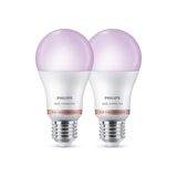 Odea Philips Smart Lighting LED Ampul A60 E27 100W Eşdeğer Rgb 2'li Paket - Google Home, Alexa, Homekit ve Matter Uyumlu [enerji Sınıfı F] - Amber