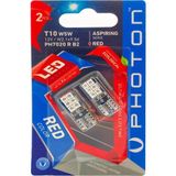 Odea Photon Ampul T10 W5W 6+6 Kırmızı LED (2'li Blister) Pht PH7020 R B2 - Amber