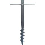 Odea Plaj Şemsiye Sabitleme Kazığı, Güçlü Metal Burgulu Tasarım - 1,6 x 1,8 m - Ahşap - Bej