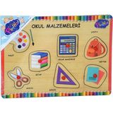 Odea Playwood Ahşap Tutmalı Puzzle Okul Malzemeleri