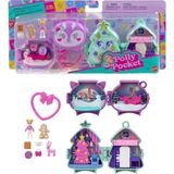 Odea Polly Pocket Mini Oyuncaklar Mikro Bebek, Aksesuarlar, Evcil Hayvan Figürü ve Klipsli Seyahat Oyuncağı Içeren ve Üst Üste Koyulabilen Yılbaşı Temalı Kompakt Oyun Setleri Paketi, JGM53 - Ahşap