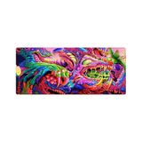 Odea Porge Gaming Mouse Pad 70X30, 90X40 Mouse Pad Xxl Büyük Dikişli Oyuncu Mouse Pad Speed Mousepad (Hyperbeast, 80X30 Cm) - Ahşap