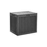 Odea Porsima 161001-012 130LT Kilitli Organizer Kapaklı Bahçe Balkon Kiler Sandığı Çok Amaçlı Depolama Sandığı Gri - 0-Koyu Mavi - 1 Adet