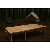 Odea Pratikoutdoor Katlanır Sabit Ayaklı Kamp, Piknik ve Bahçe Masası 70X120 cm - Ham Naturel Renk - 70 x 120 cm