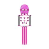 Odea Psr Aksesuar WS-858 Bluetooth Karaoke Mikrofon – Kablosuz Hoparlör, Yankı Efektli, Gürültü Önleyici, 1800MAH Şarjlı, Ios & Android Uyumlu (Pembe)