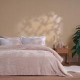Odea Puffy Sova Çift Kişilik Wellsoft Battaniye - Pudra - 58 x 42 cm - 1 x 32 x 27 cm