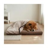 Odea Pure Comfort, Çıkarılabilir Peluş Battaniyeli, Su Geçirmez Iç Alezli, 4 Mevsim Kedi ve Köpek Yatağı (Kahverengi, Medium)