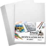 Odea Resim Kağıdı 50X70 50 Li 100 gr 1 Paket 50 * 70 Resim Kartonu