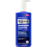 Odea Rogaine Erkek Kalınlaştırıcı 2'si 1 Arada Şampuan + Saç Kremi, Biberiye Yağı Içeren Saç Kalınlaştırıcı Şampuan ve Saç Kremi, Keratin ve Sitrik Asit Saçları Görünür Şekilde Daha Kalın Bırakır,