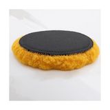Odea Sarı Renk (1 Adet) Orta Sert Koyun Kuzu Postu Pedi Ø 125 mm Pasta Cila Polisaj Cırt Tabanlı Yün - 100 x 100 x 10 cm