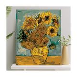 Odea Sayılarla Boyama Tuval Seti Fırça Boya Dahil (Çıtalı) 40X50 cm - Ayçiçekleri - 1
