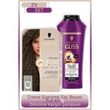 Odea Schwarzkopf Creme Supreme Full Kit 6-16 Küllü Soğuk Açık Kahve + Gliss Saç Dökülme Karşıtı Şampuan 400ML