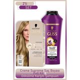 Odea Schwarzkopf Creme Supreme Full Kit 8-0 Koyu Sarı+Gliss Full Hair Wonder Saç Dökülme Karşıtı Şampuan 400 ml