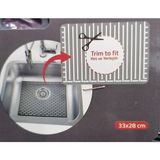 Odea Seahome Dikdörtgen Silikon Lavabo Buzluk Matı 33X28 cm Antrasit Renk 1 Adet GP115 - 00-Siyah - Beyaz