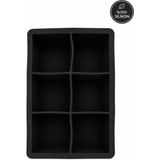 Odea Siliconly 6 Bölmeli Büyük Boy Silikon Buz Kalıbı Et Suyu Saklama Kare Kokteyl Buz Kalıbı Siyah - 1 m